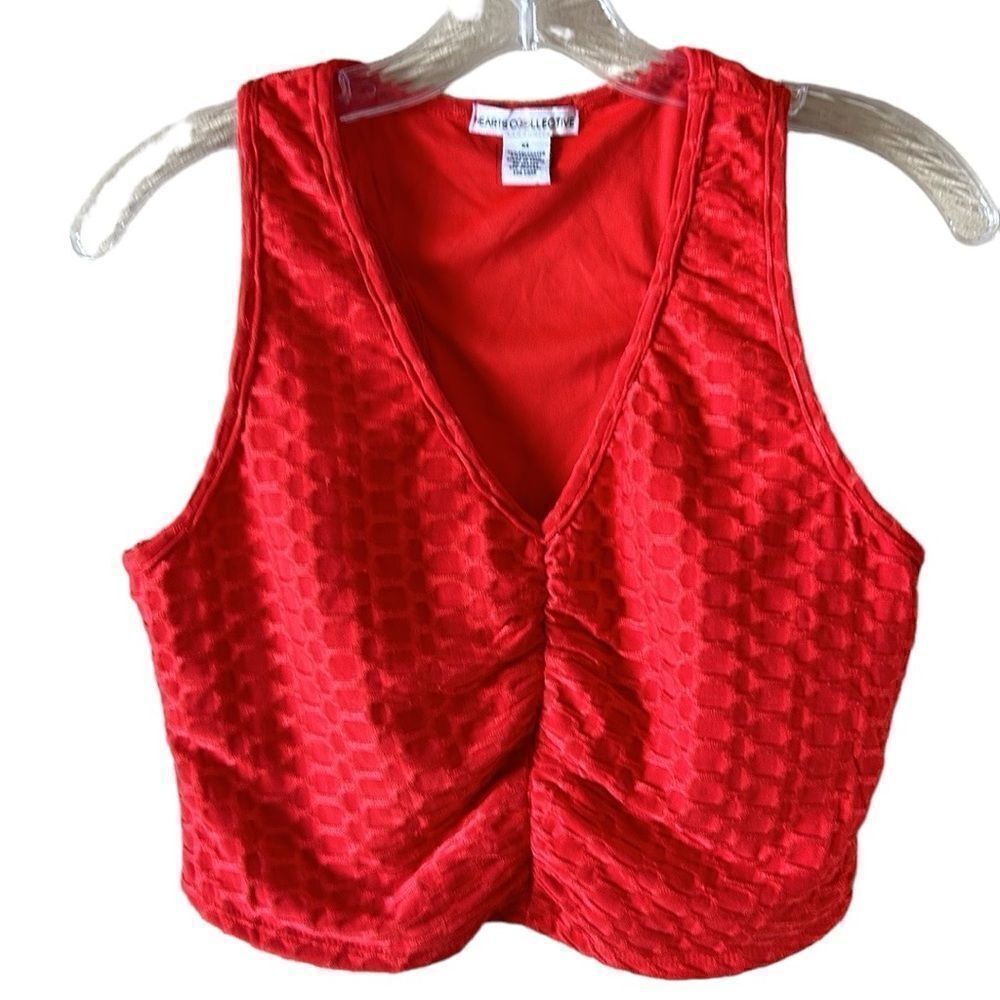 NEW Hearts Collective Red Crop Top